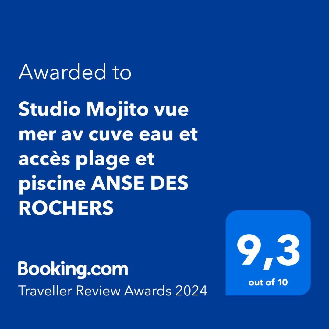 Studio Mojito Vue Mer,Piscine Avec Cuve Eau Et Acces Plage Et Piscine Anse Des Rochers 생프랑수아 외부 사진